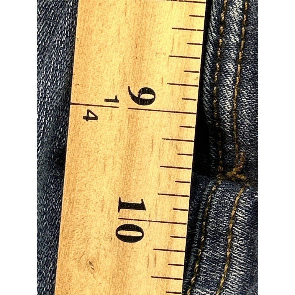 Lee Petites Womens Sz 12P Jeans Blue Relaxed Straight Leg Mid Rise Stretch Pants - Picture 4 of 10